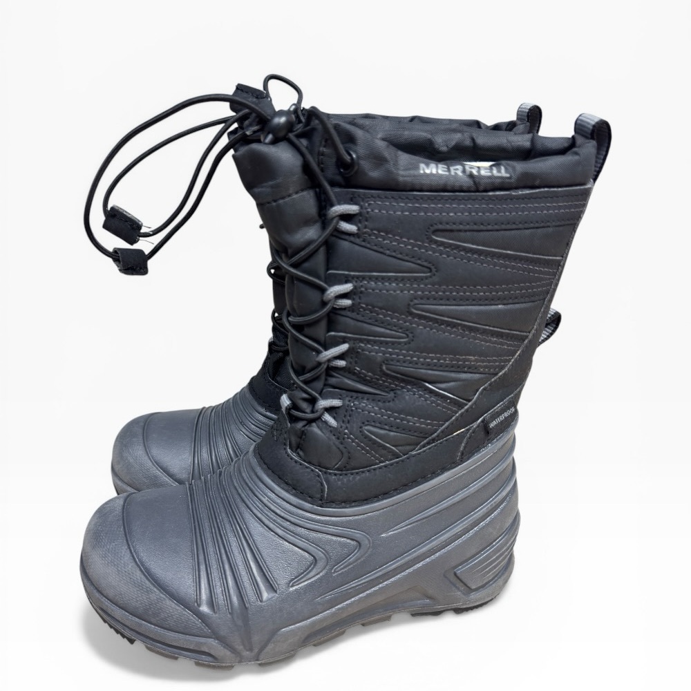 Merrell Snow Quest Lite 3.0 Waterproof Boots Black Kids Winter Size US 13 UK 12 - Picture 2 of 11